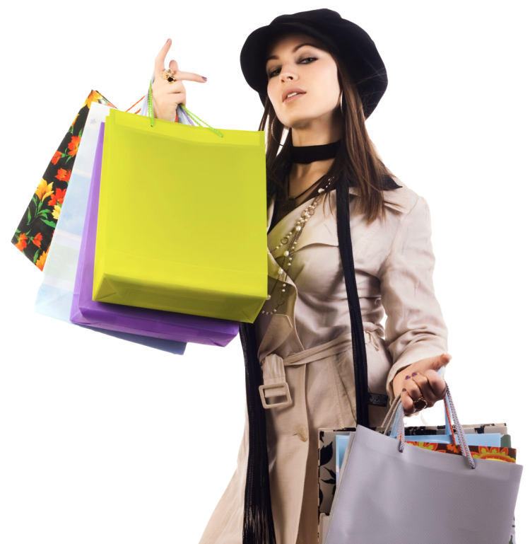 Девушка с пакетами