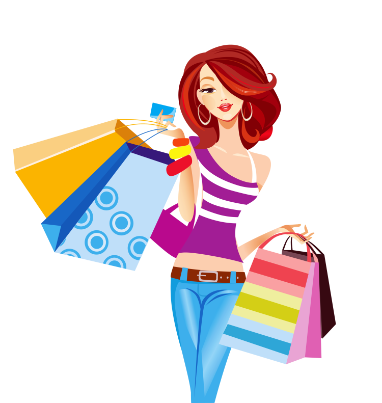 Девушка с покупками