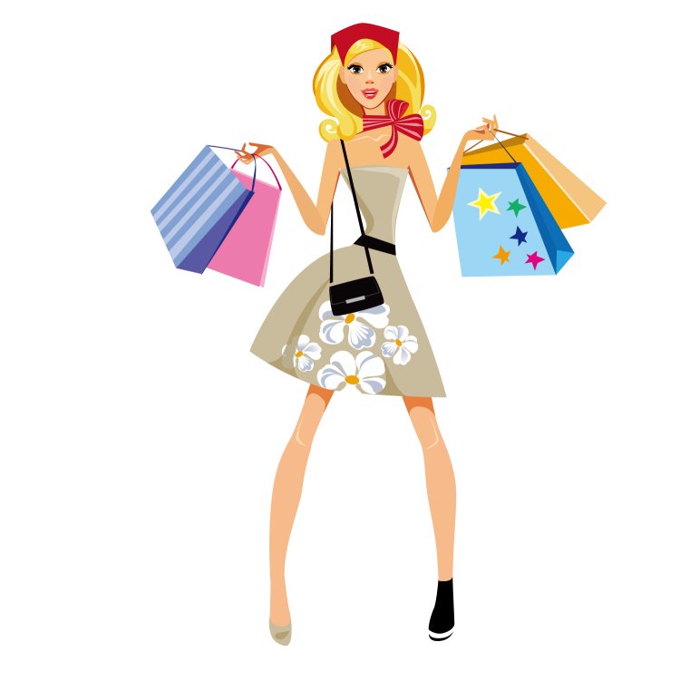 Девушка с покупками