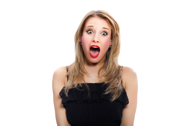 Удивленная девушка