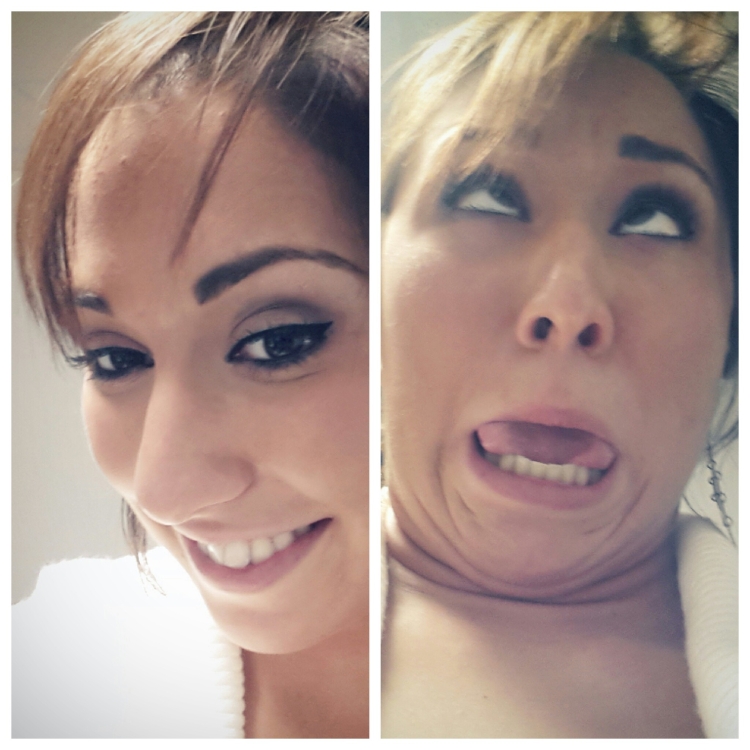 Девушка кривляка