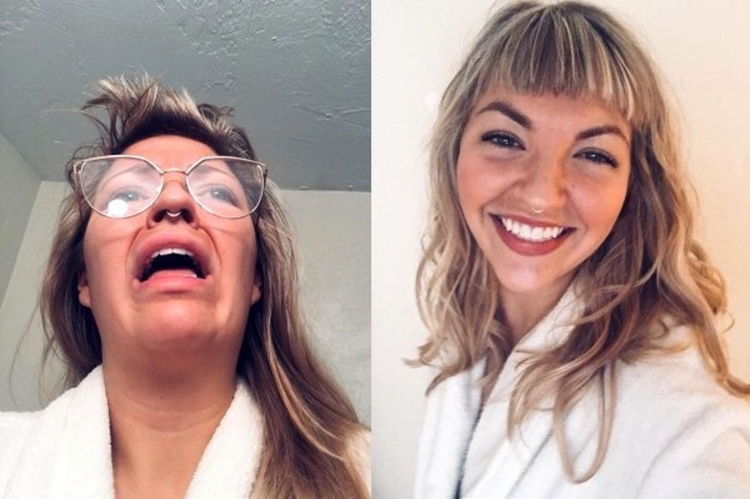 Девушка нормальная и кривляется