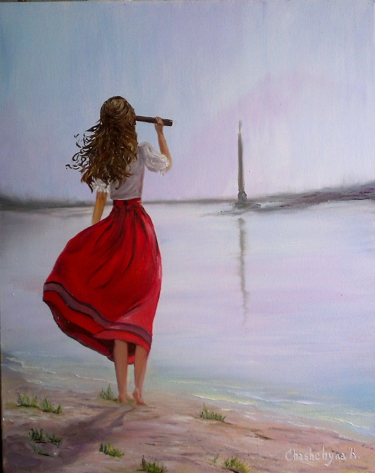 Девушка глядит вдаль