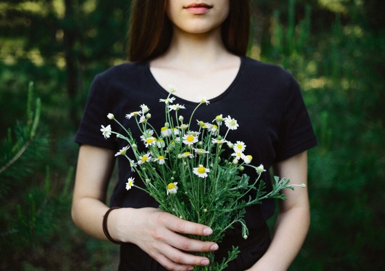 Дачница с ромашками