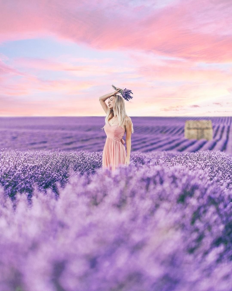Девушка с лавандой