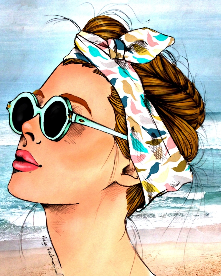 Акварель смешные девчонки