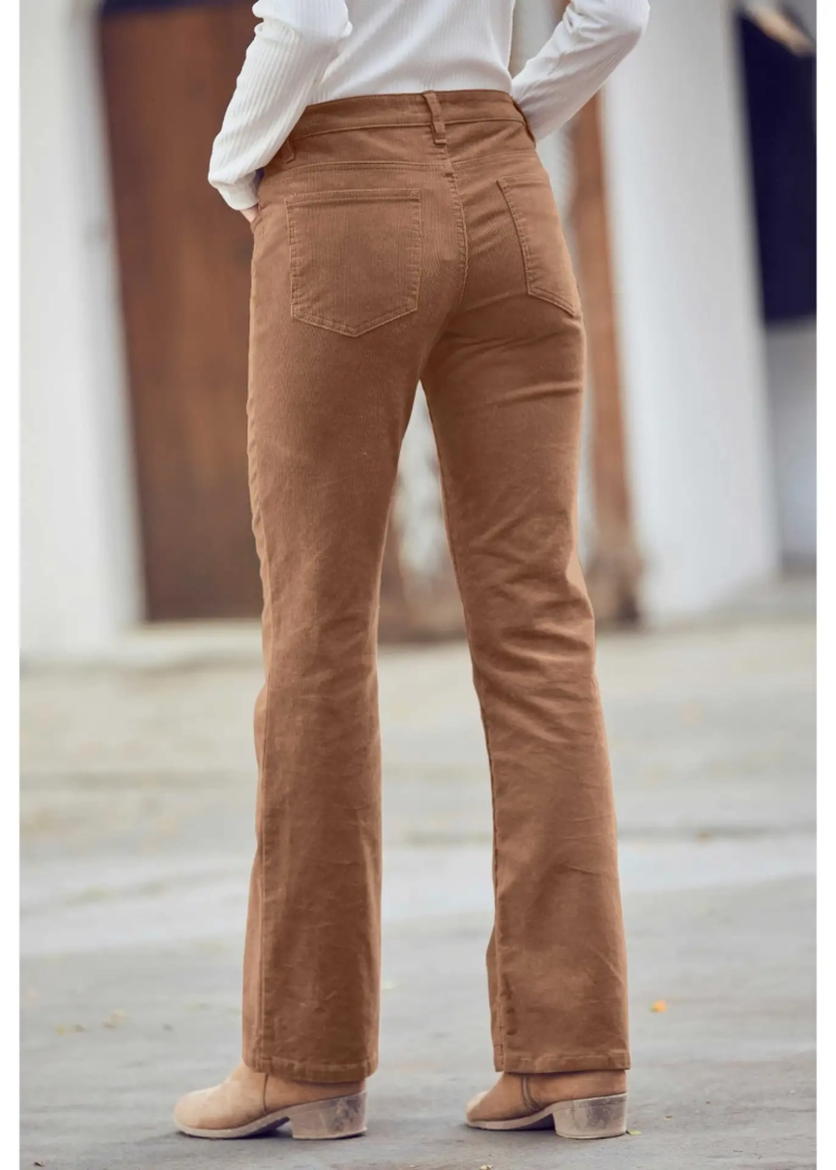 Комбинированные вельветовые брюки