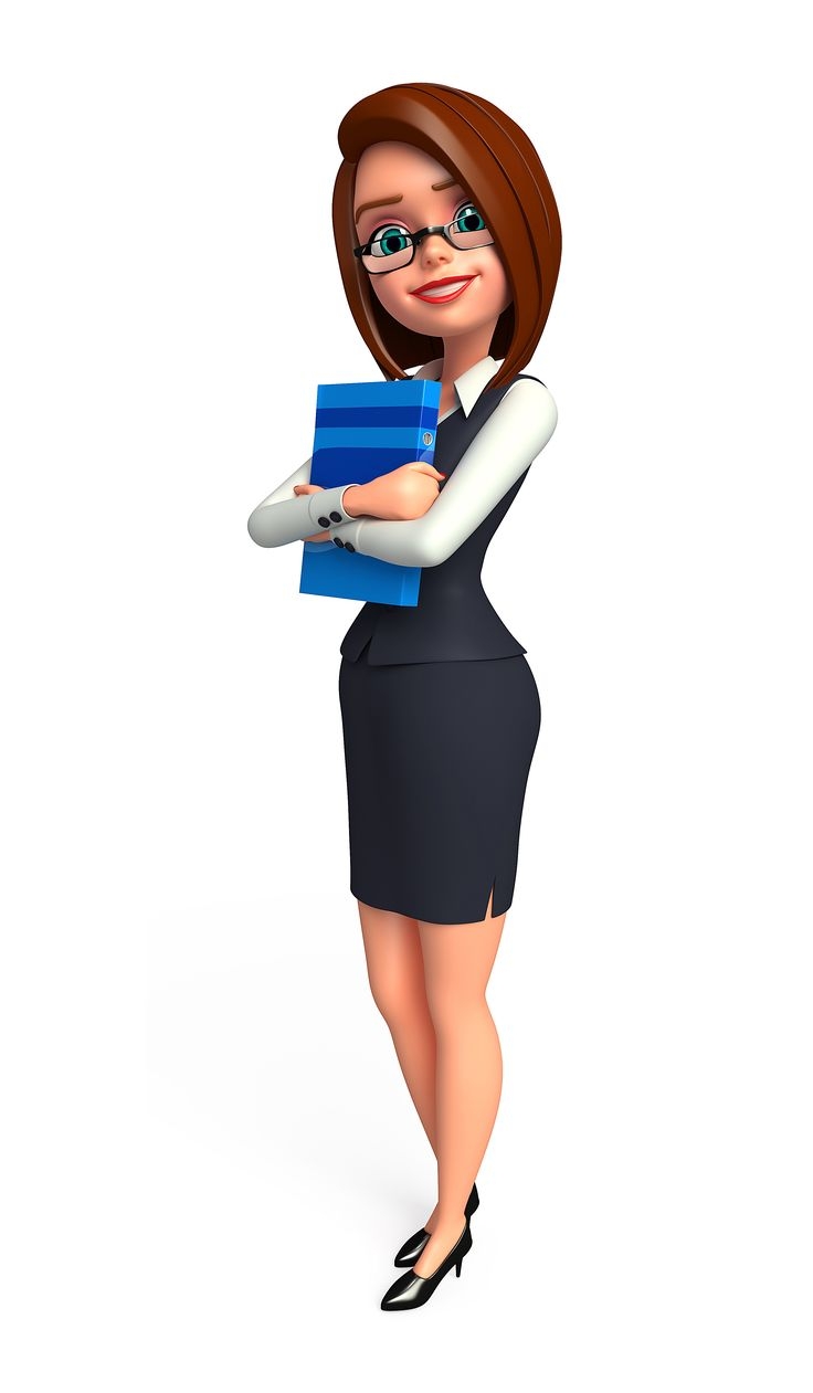 Мультяшная бизнес девушка