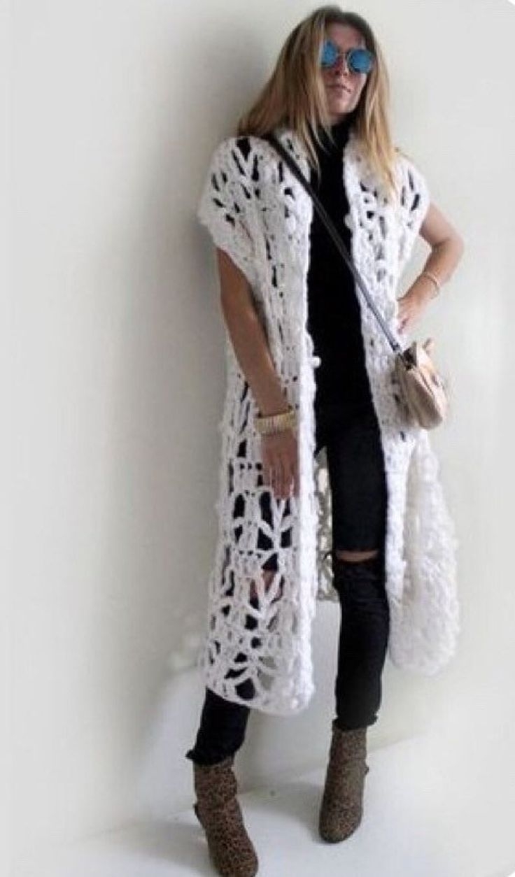 Жилетка в стиле бохо крючком