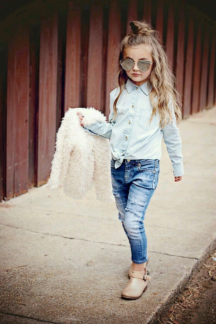 Стиль Кэжуал для детей девочек