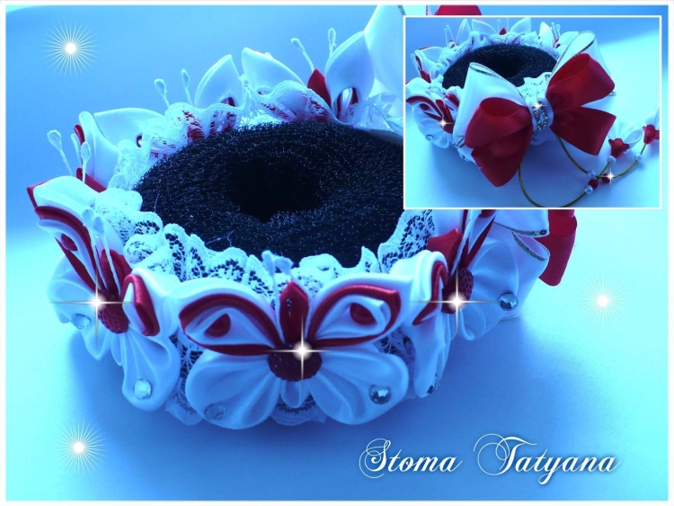 Резинка на пучок канзаши