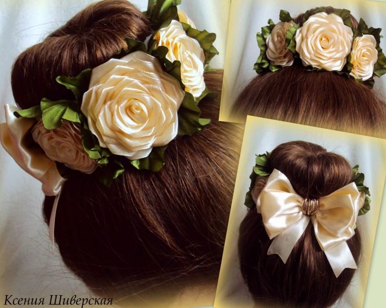 Резинка на гульку из цветов