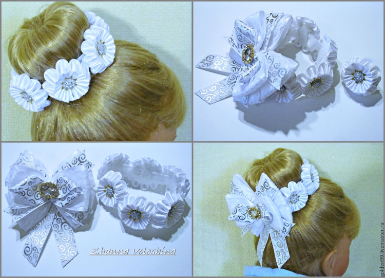 Украшение на пучок канзаши