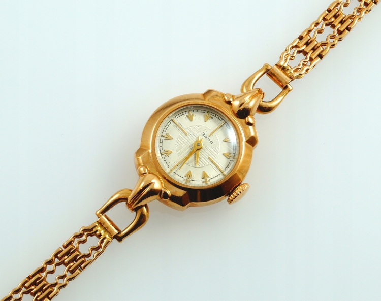 Золотые часы Заря женские 583