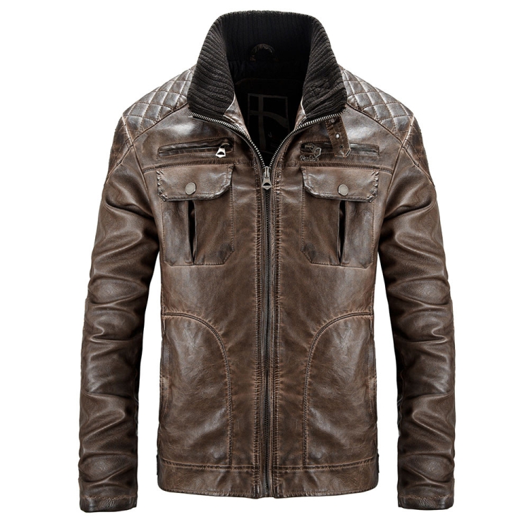 Осенняя кожаная куртка мужская Ukkohalla