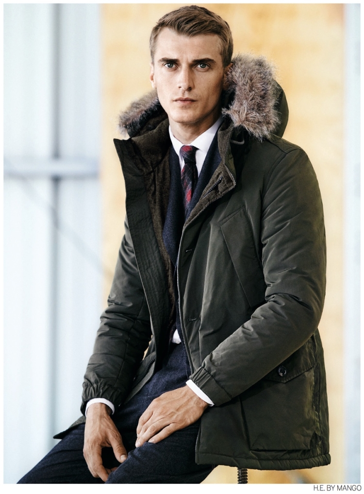 Мужской деловой стиль зимней одежды