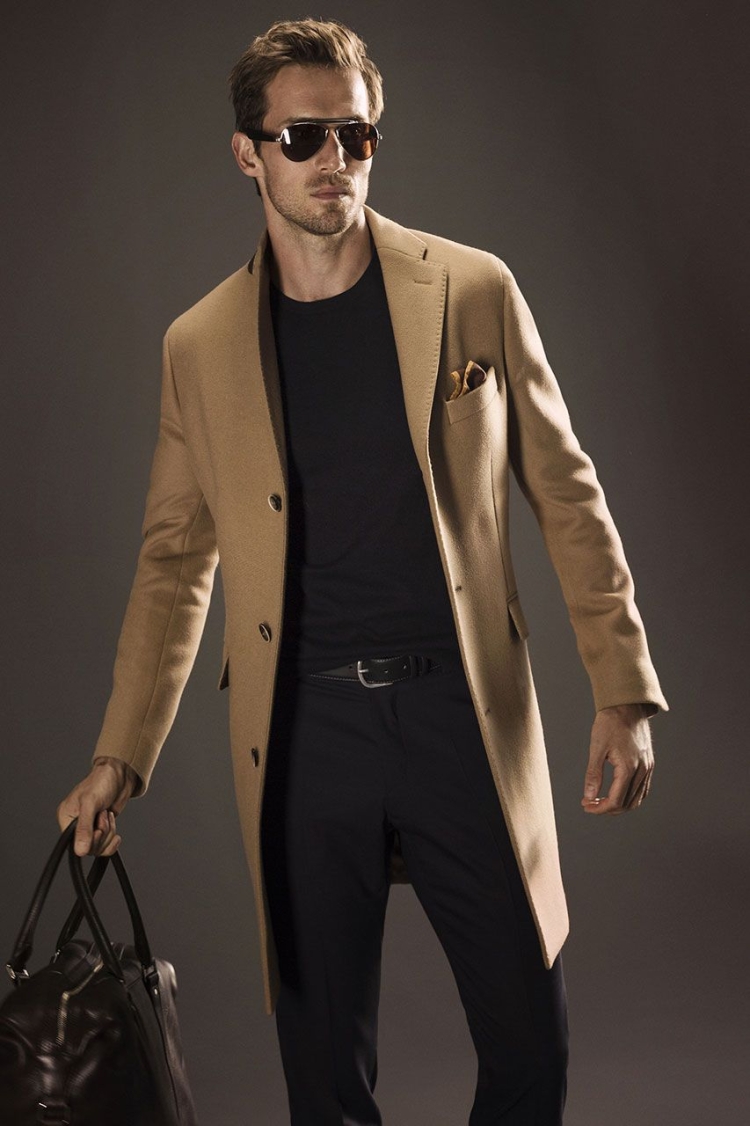 Massimo Dutti пальто мужское бежевое