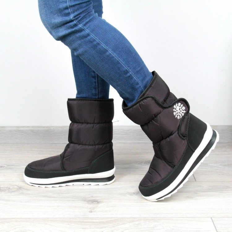 Дутики женские зимние на липучках