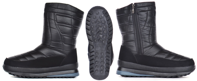 Сапоги чёрные мужские зимние Дутики