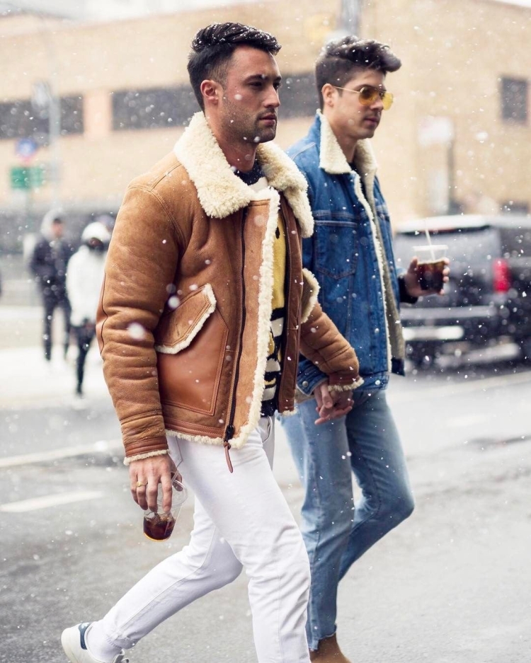 Мужские Луки с дубленкой