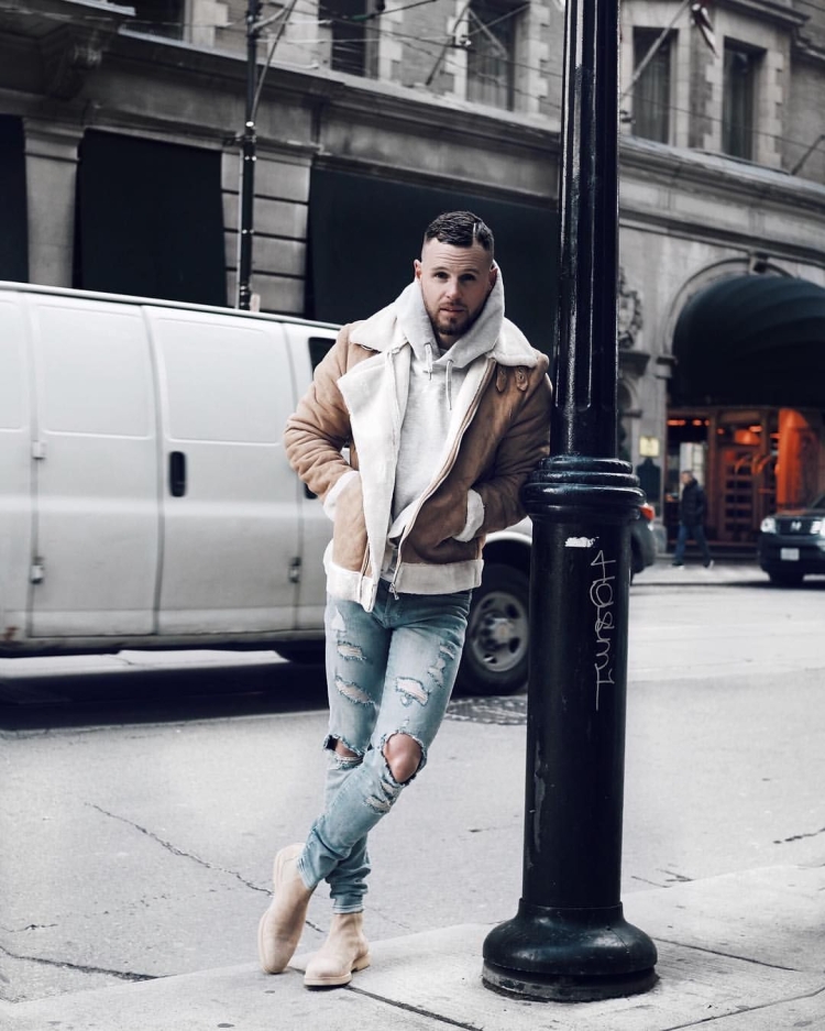 Мужские Луки с дубленкой