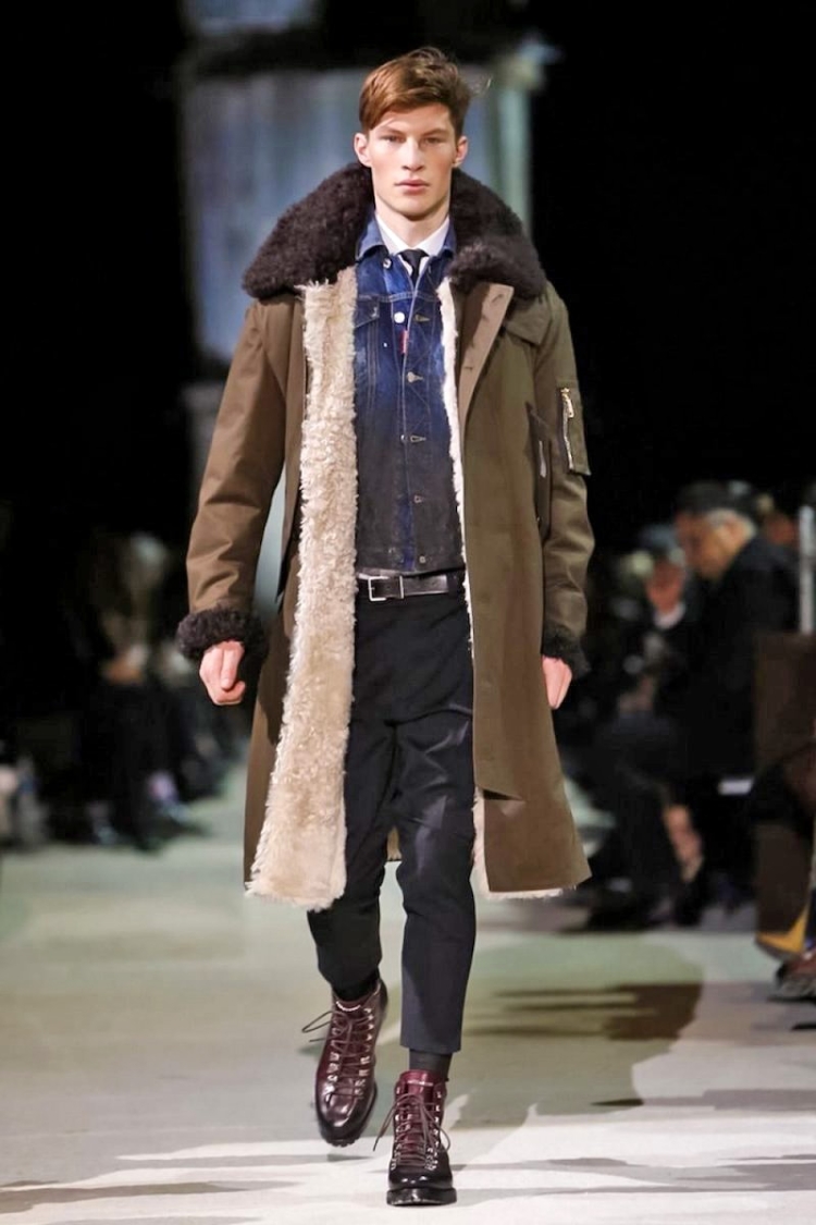 Дубленка мужская длинная