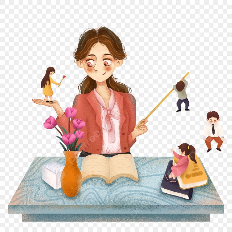 Преподаватель и ученики иллюстрация