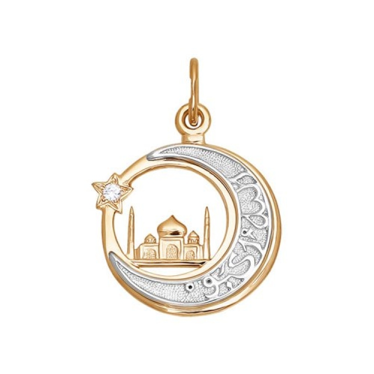 SOKOLOV мусульманская подвеска из комбинированного золота 030042