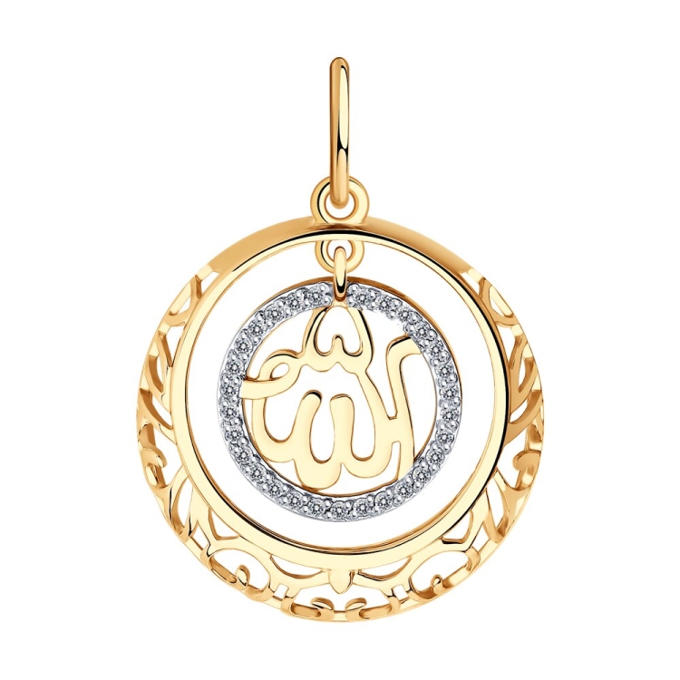 SOKOLOV подвеска мусульманская из золота с фианитами 034441