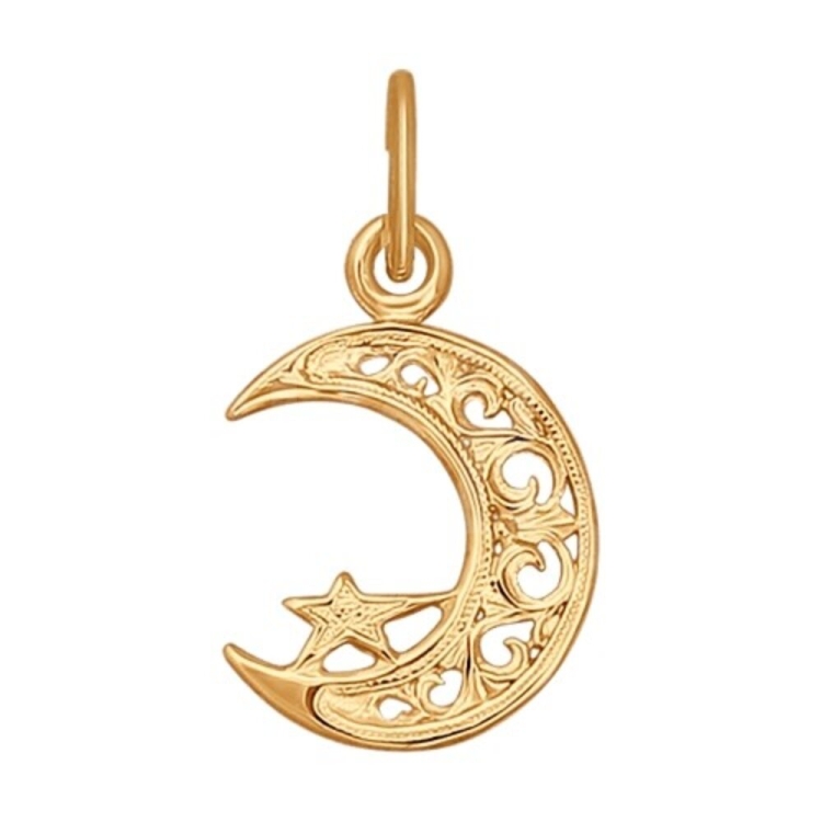 Кулон золото 585 полумесяц