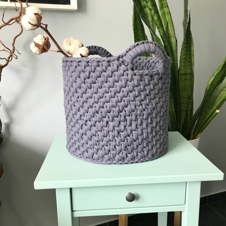Корзины из трикотажной пряжи