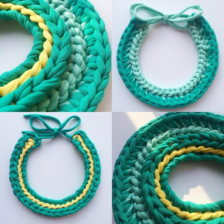 Украшения из трикотажной пряжи