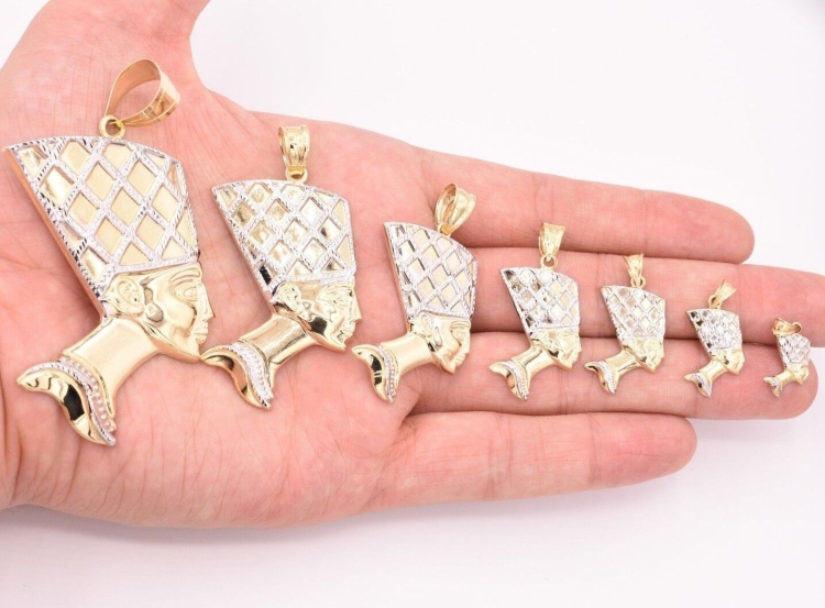 Серьги Нефертити золото