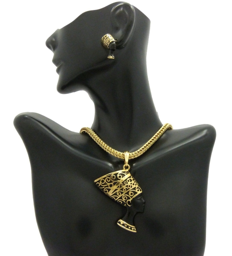 Кулон Нефертити золото