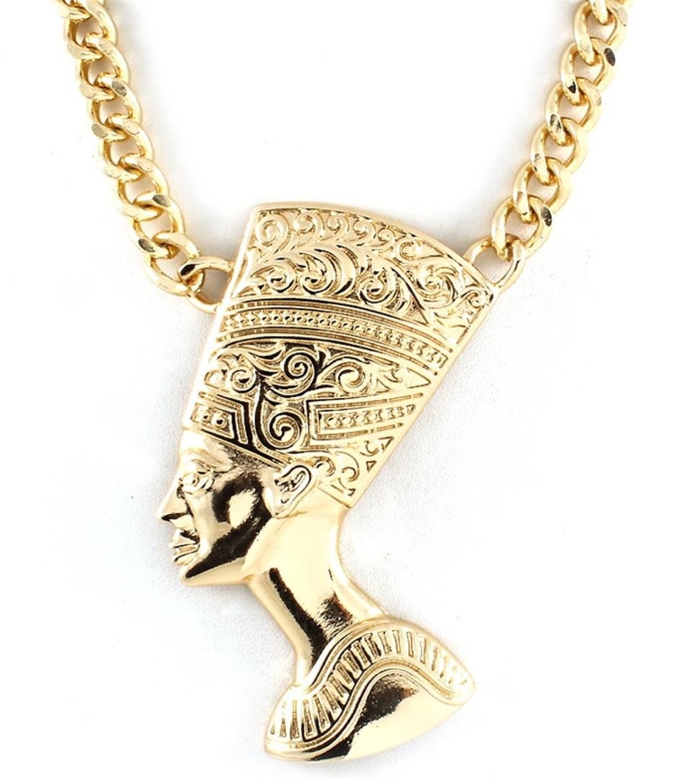Нефертити медальон золотой
