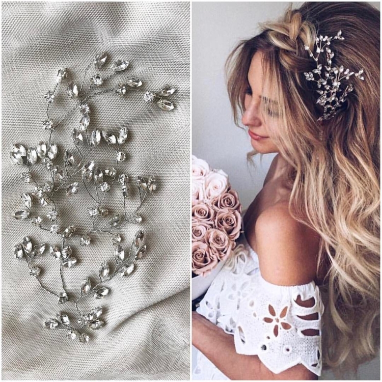 Украшения в прическе из бусин