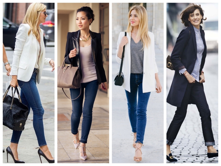 Джинсы с белой рубашкой женские образы