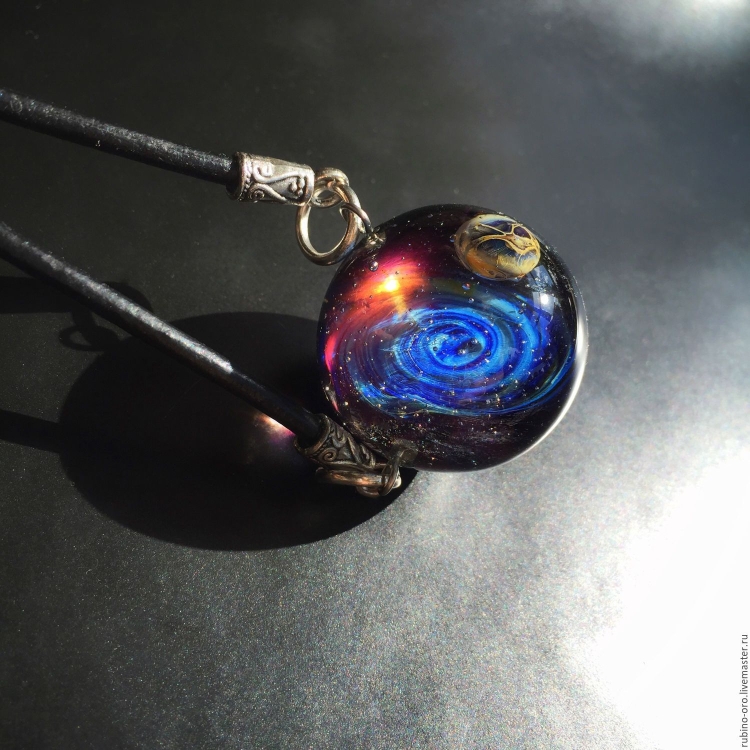 Лэмпворк Галактика космос кулон