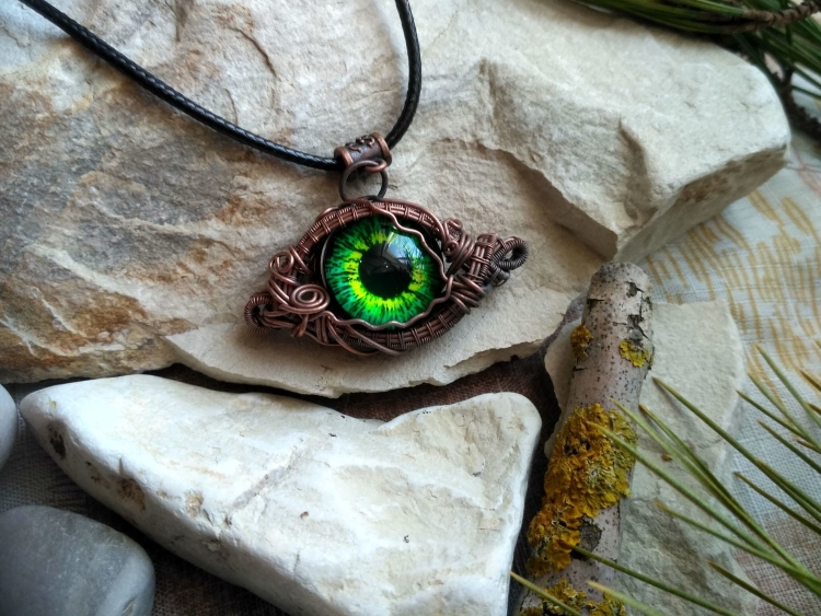 Кулон лэмпворк глаз дракона