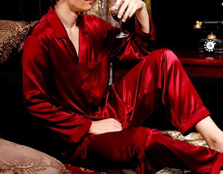 Атласная пижама мужская