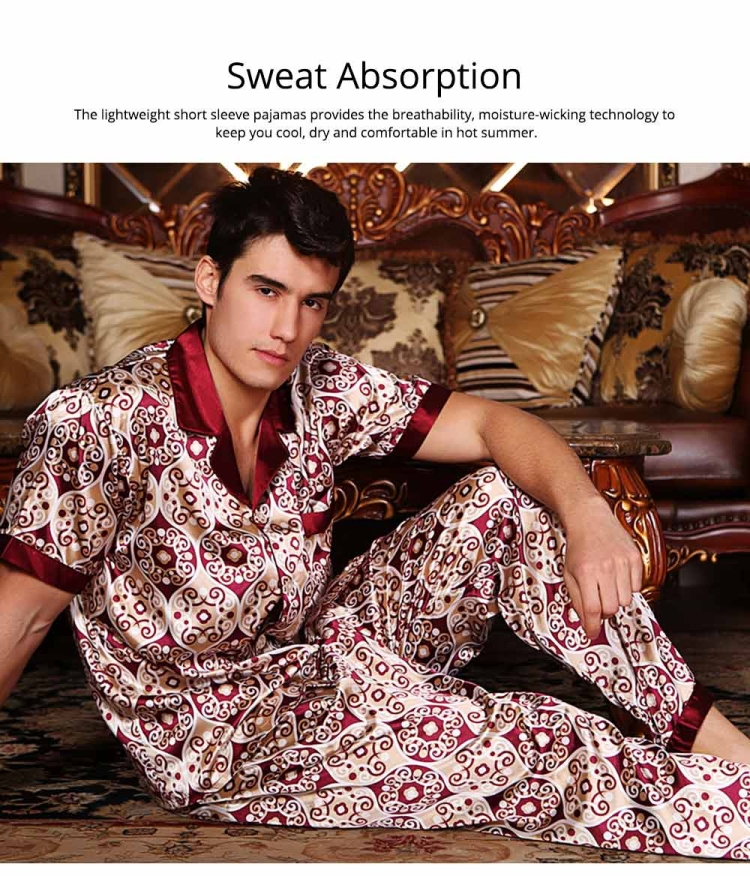 Мужская пижама шелковая