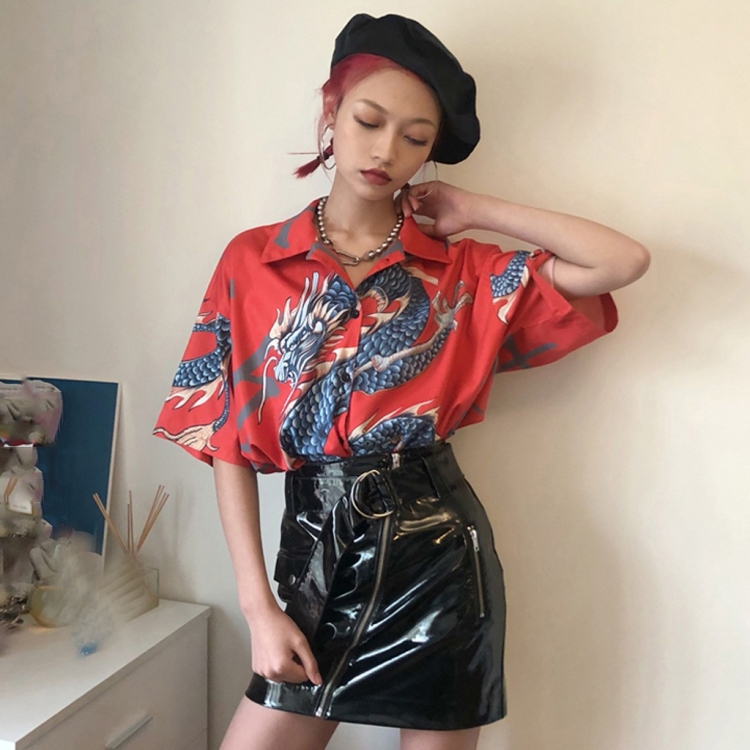 Рубашка в японском стиле женская