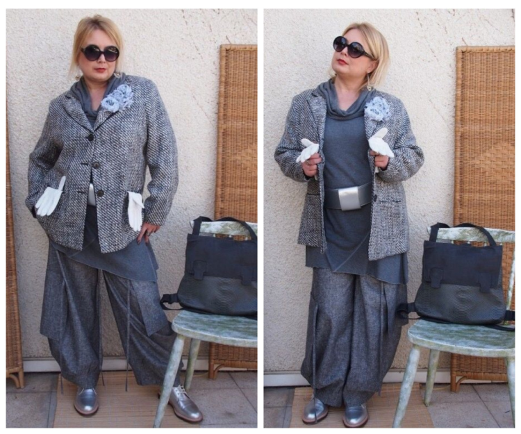 Брюки бохо для полных