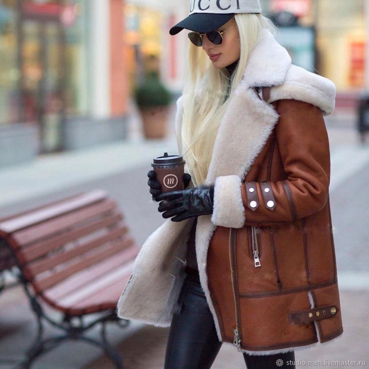 Образы с черной дубленкой