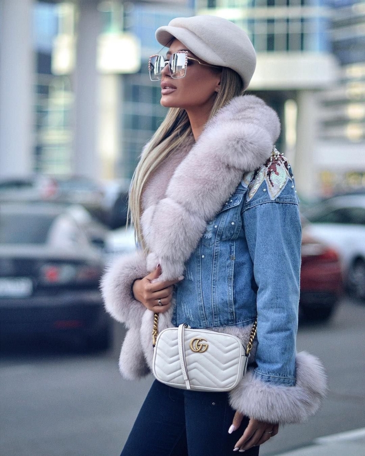 Шарф под дубленку