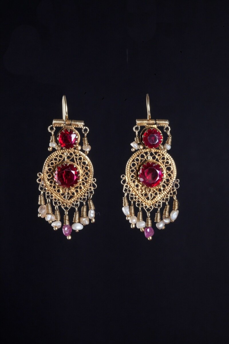 Серьги шибирма золота