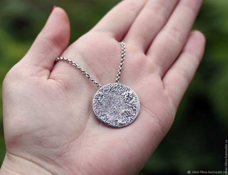 Кулон солнце Луна серебро Санлайт