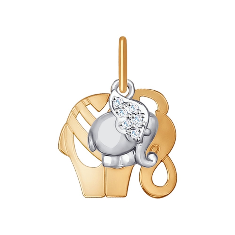 Золотой кулон Слоник Соколов