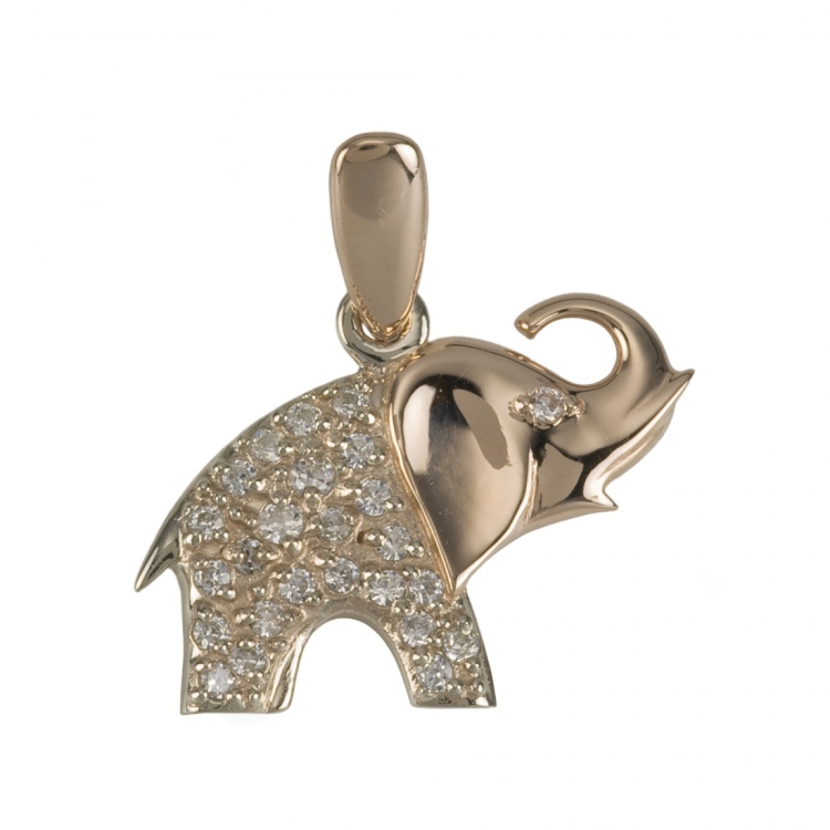 Подвес слон золотой