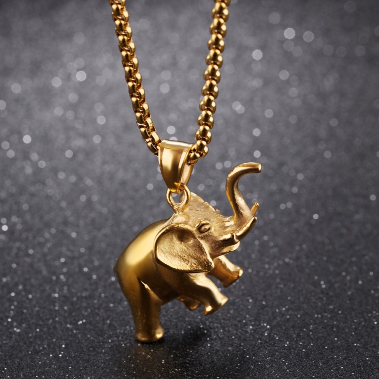 Подвеска слон золото